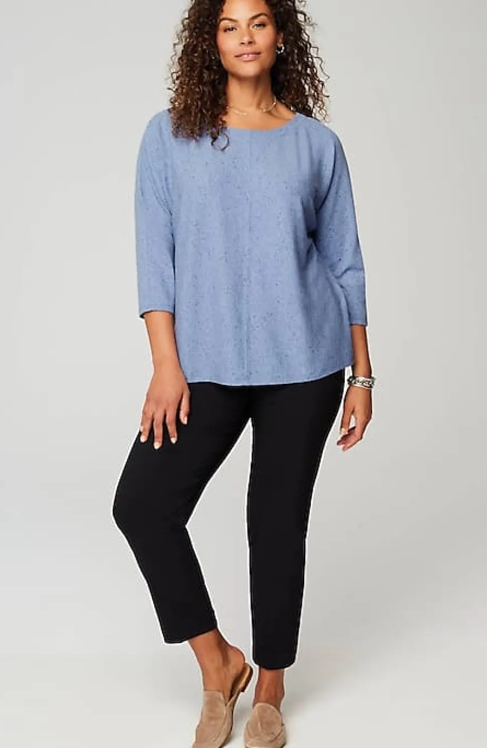 Wearever Marled Seamed Top | Jjill