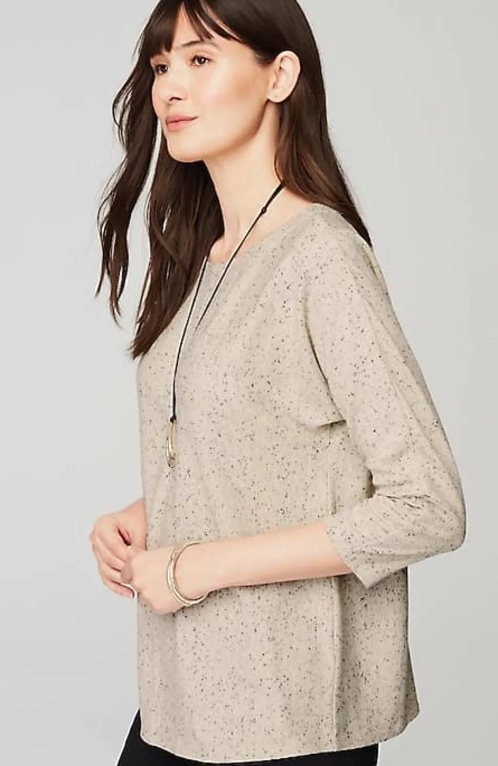 Wearever Marled Seamed Top | Jjill