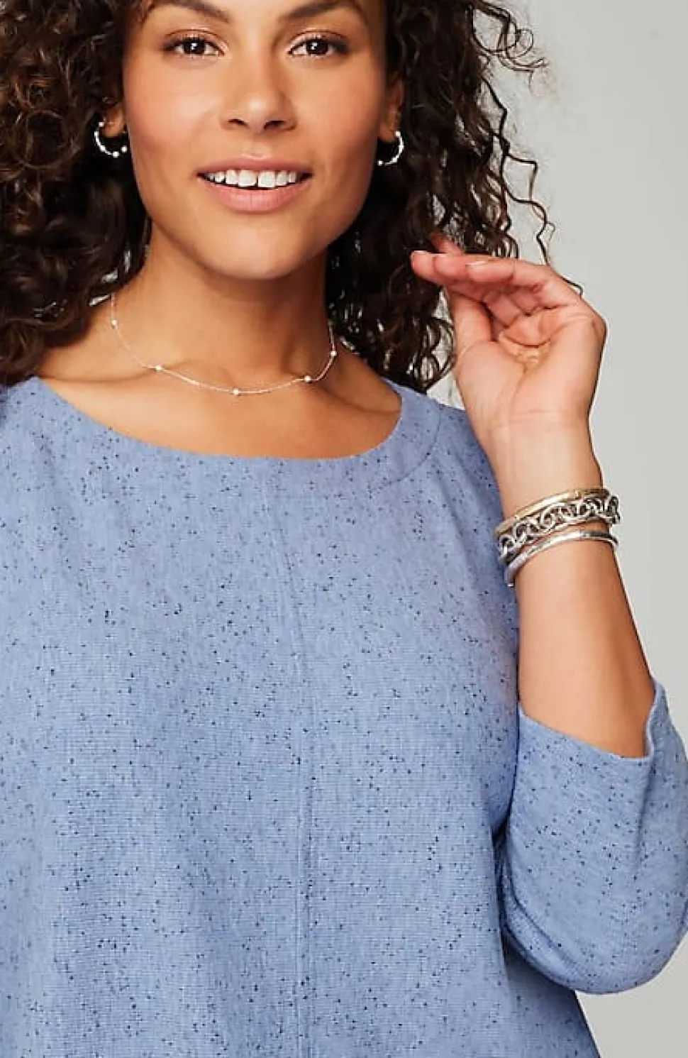 Wearever Marled Seamed Top | Jjill
