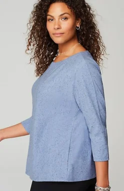 Wearever Marled Seamed Top | Jjill