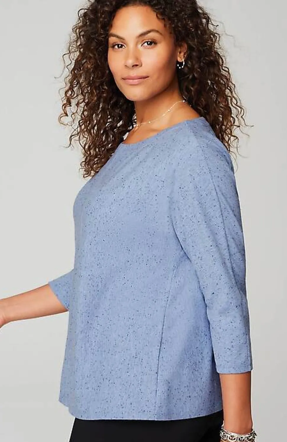 Wearever Marled Seamed Top | Jjill