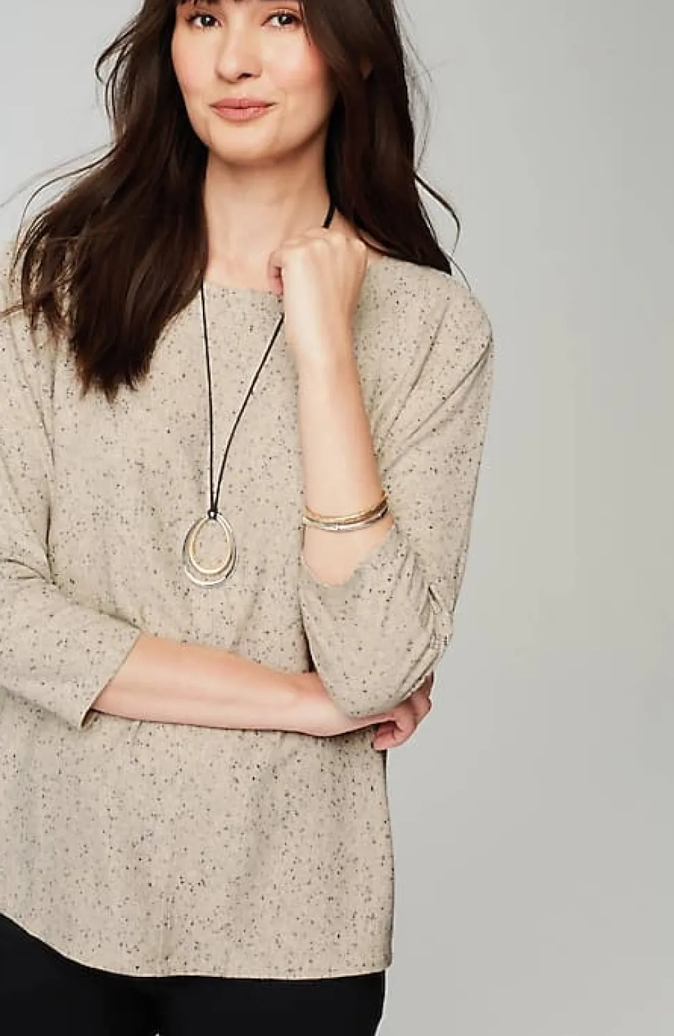 Wearever Marled Seamed Top | Jjill