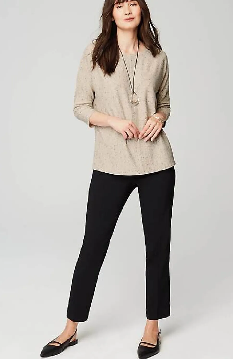 Wearever Marled Seamed Top | Jjill