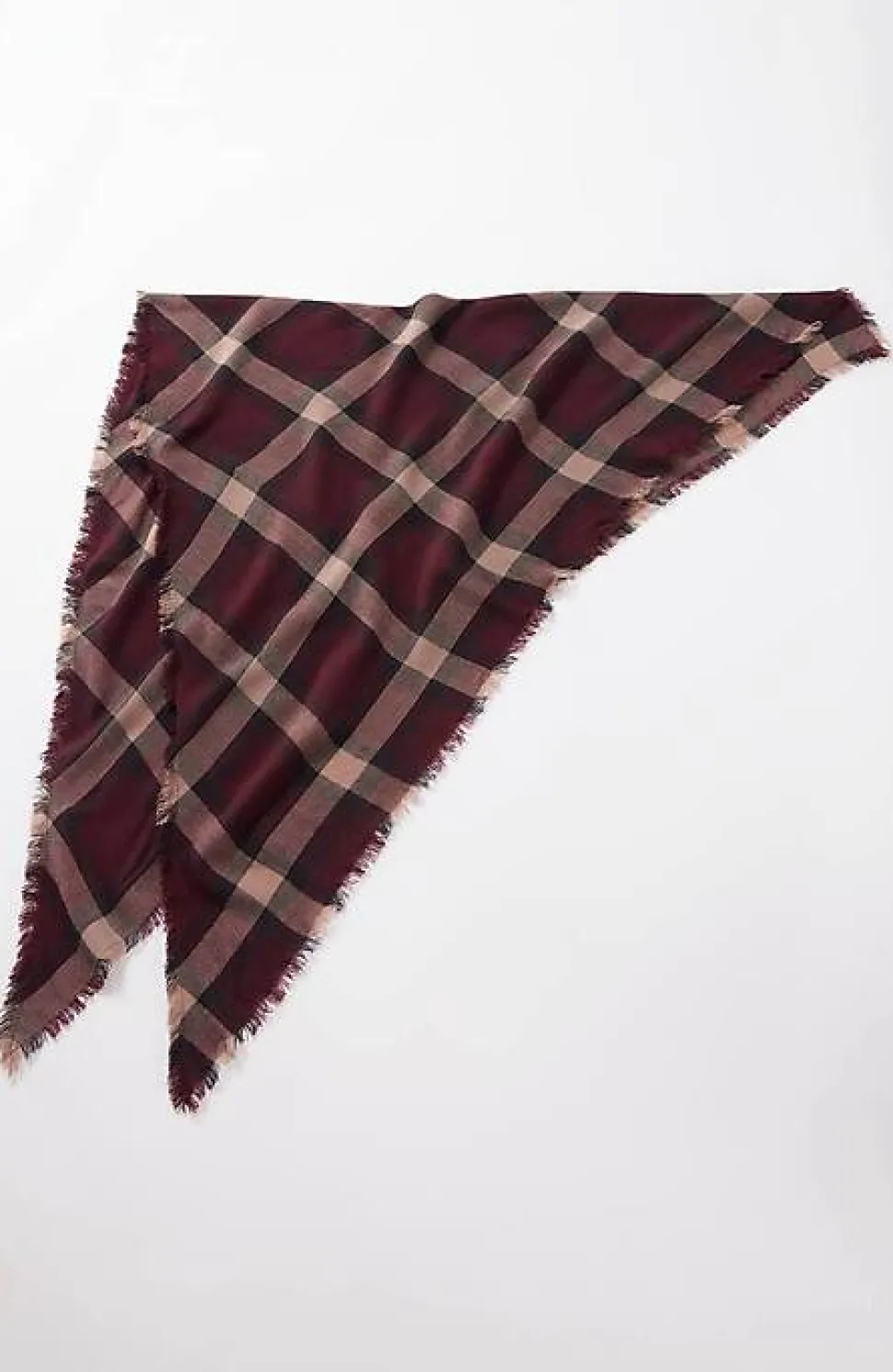 Wearever Neutral Plaid Triangle Scarf | Jjill