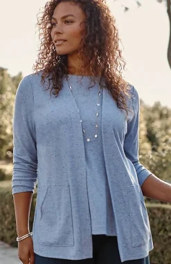 Wearever Open-Front Marled Jacket | Jjill