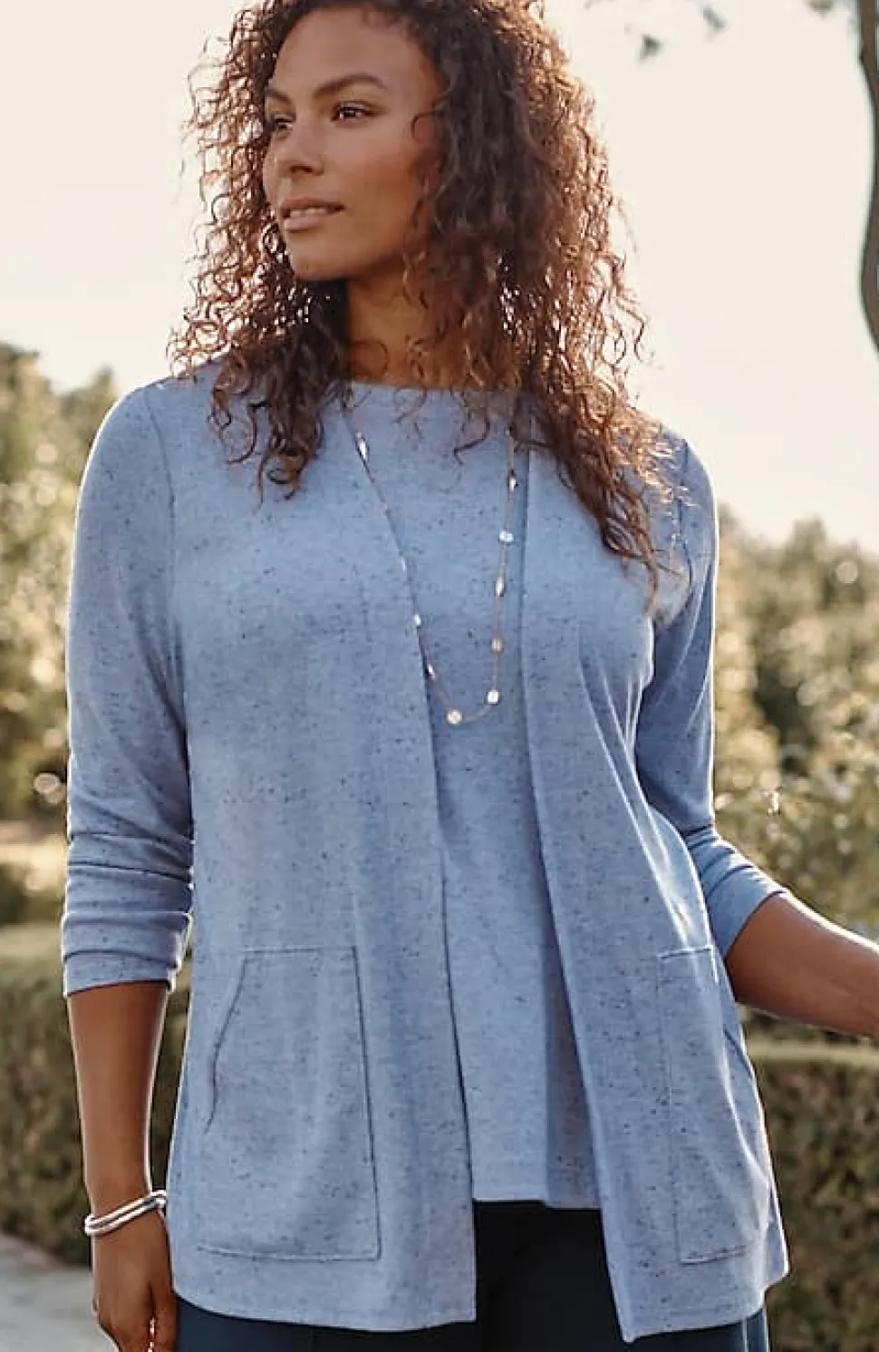 Wearever Open-Front Marled Jacket | Jjill