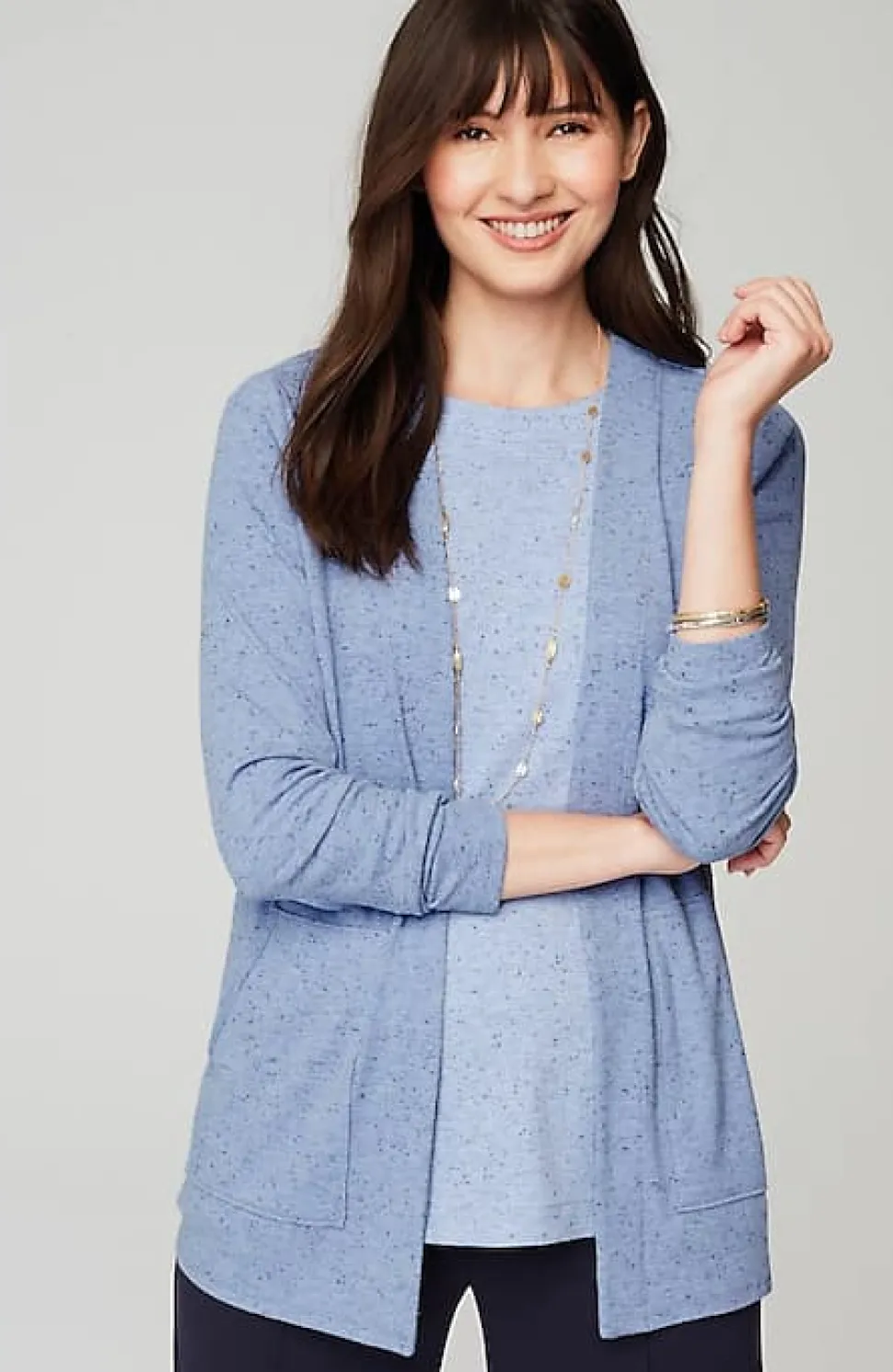 Wearever Open-Front Marled Jacket | Jjill