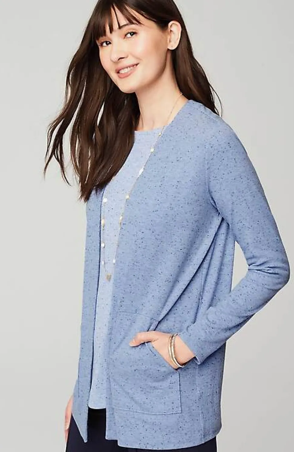 Wearever Open-Front Marled Jacket | Jjill
