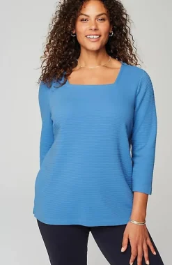 Wearever Ottoman Square-Neck Top | Jjill