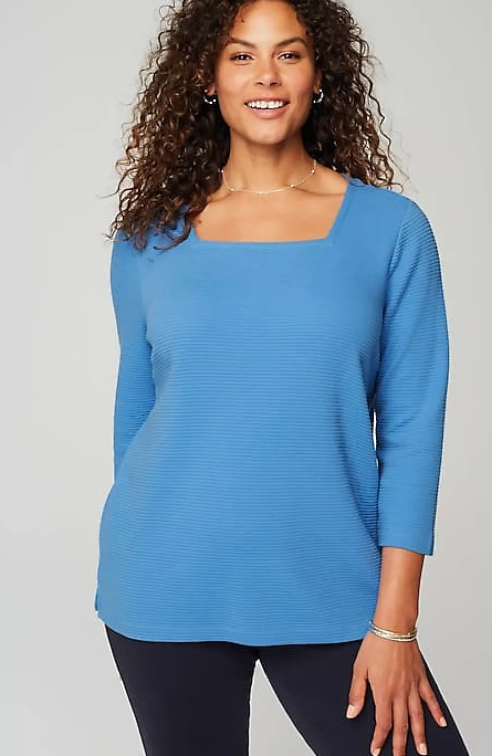 Wearever Ottoman Square-Neck Top | Jjill