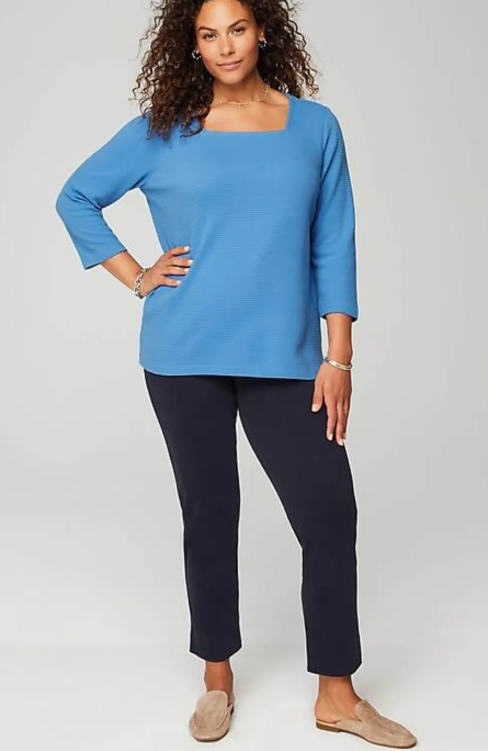 Wearever Ottoman Square-Neck Top | Jjill