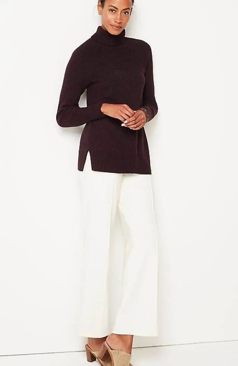 Wearever Placed-Rib Sweater | Jjill