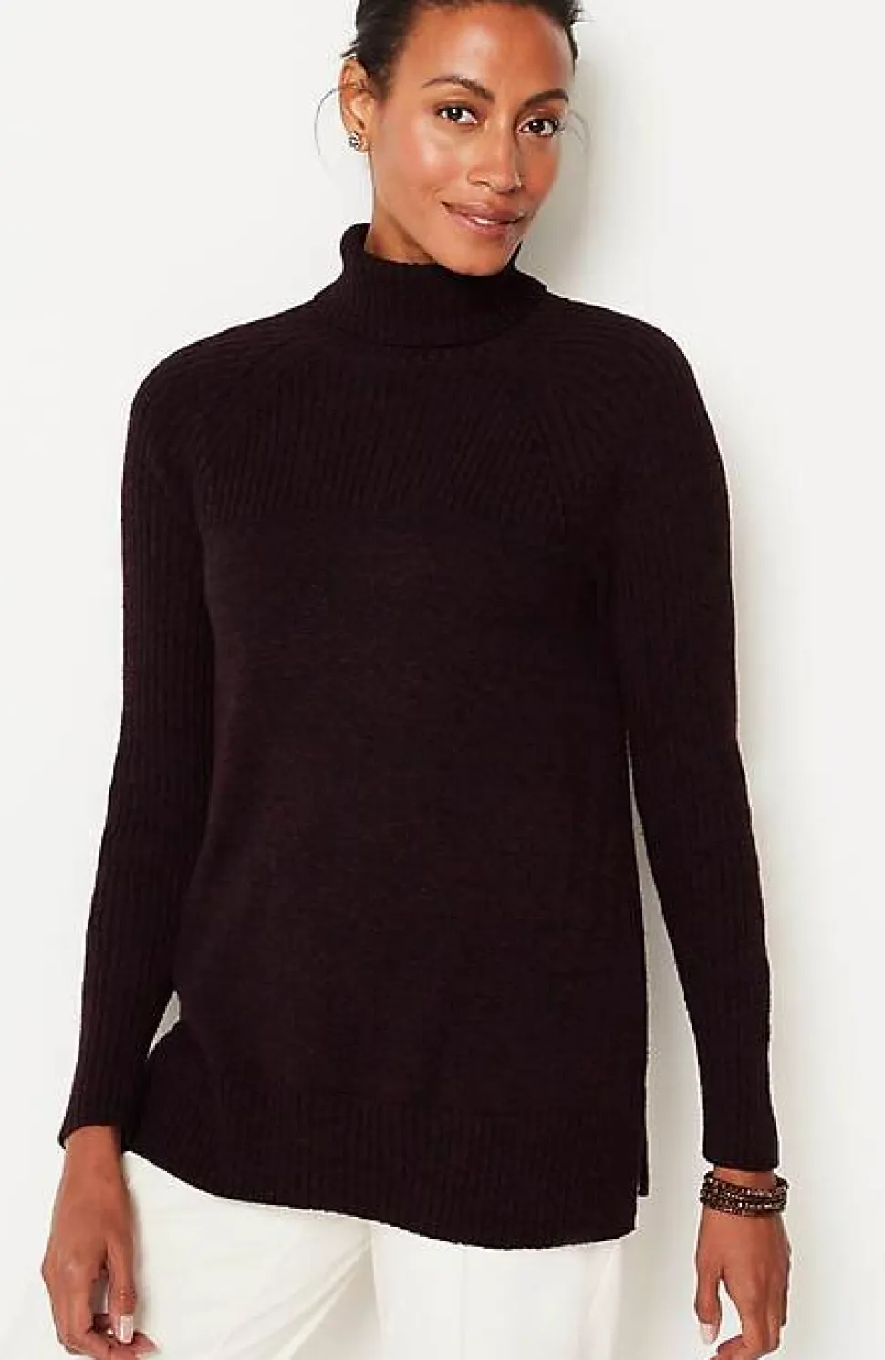 Wearever Placed-Rib Sweater | Jjill