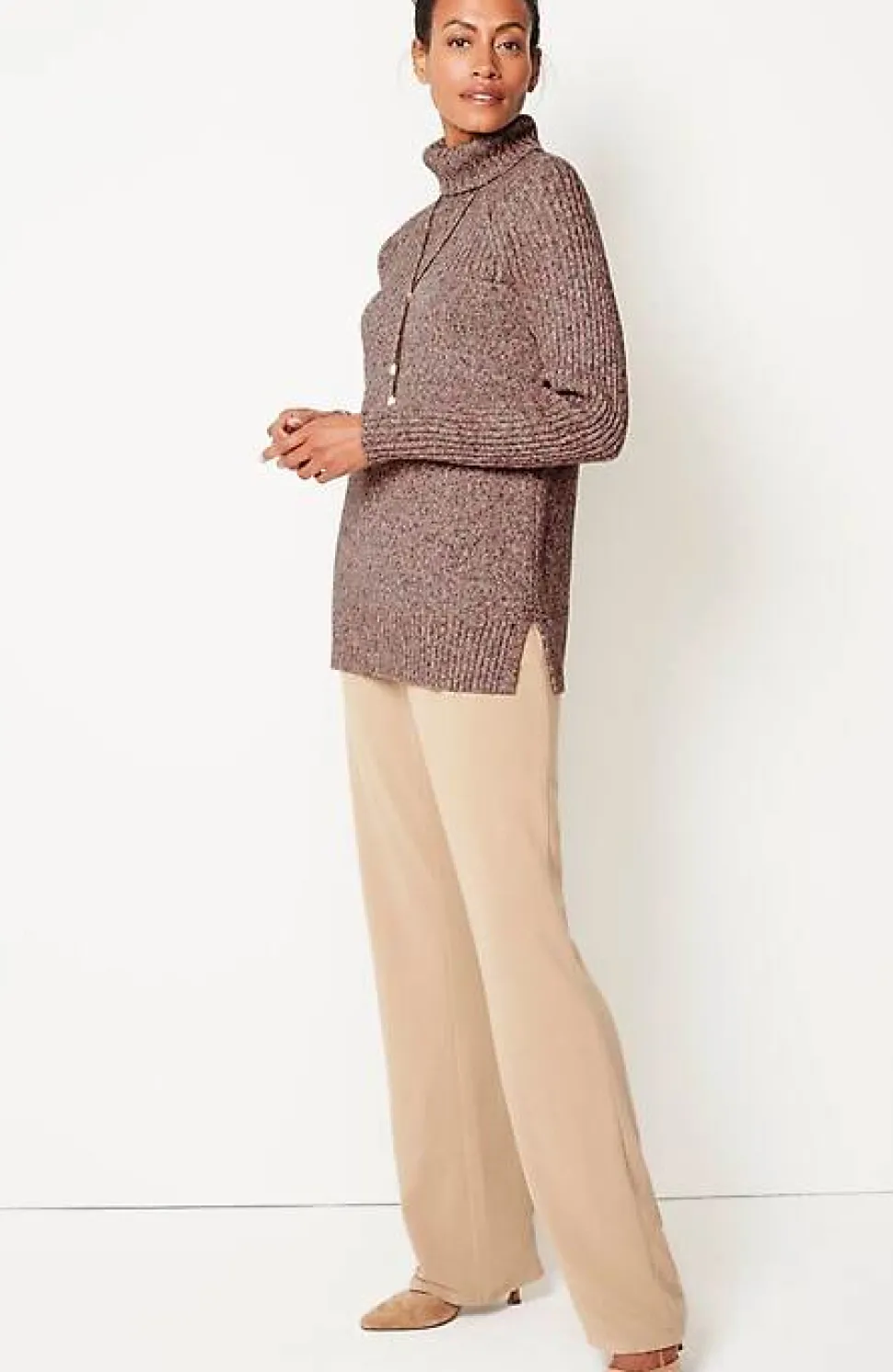 Wearever Placed-Rib Sweater | Jjill