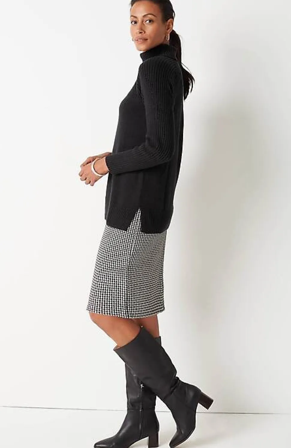 Wearever Placed-Rib Sweater | Jjill