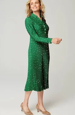 Wearever Pleated Midi Shirtdress | Jjill