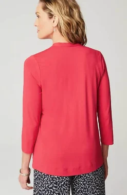 Wearever Pleated V-Neck Top | Jjill