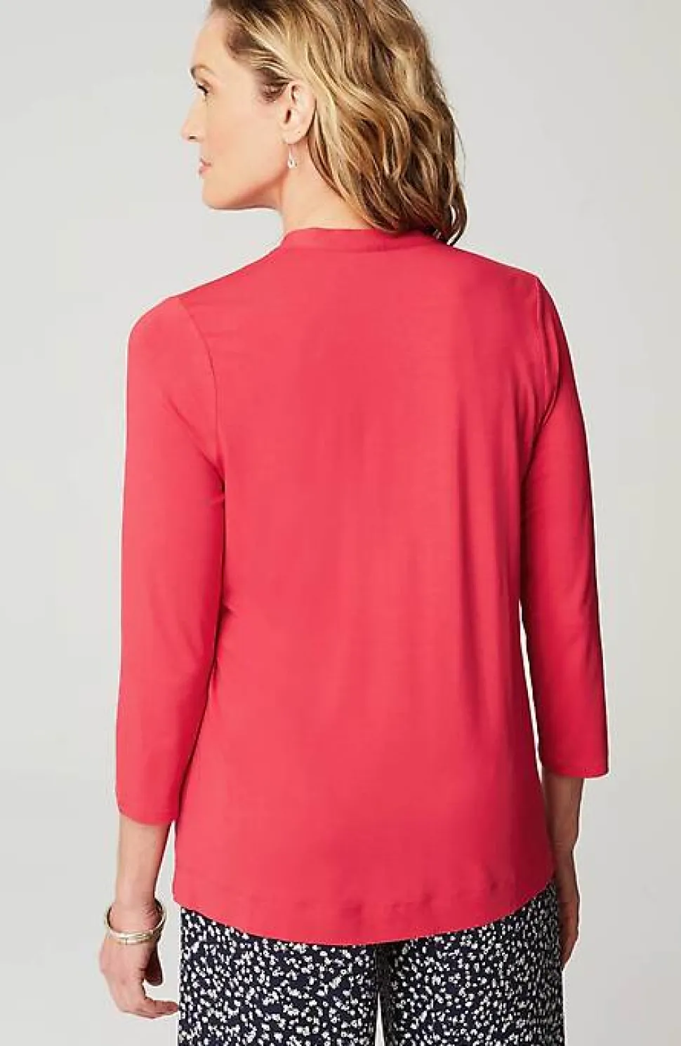 Wearever Pleated V-Neck Top | Jjill