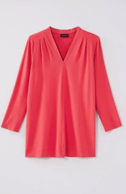 Wearever Pleated V-Neck Top | Jjill