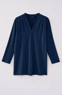 Wearever Pleated V-Neck Top | Jjill