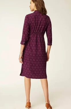 Wearever Shirred Tie-Front Dress | Jjill