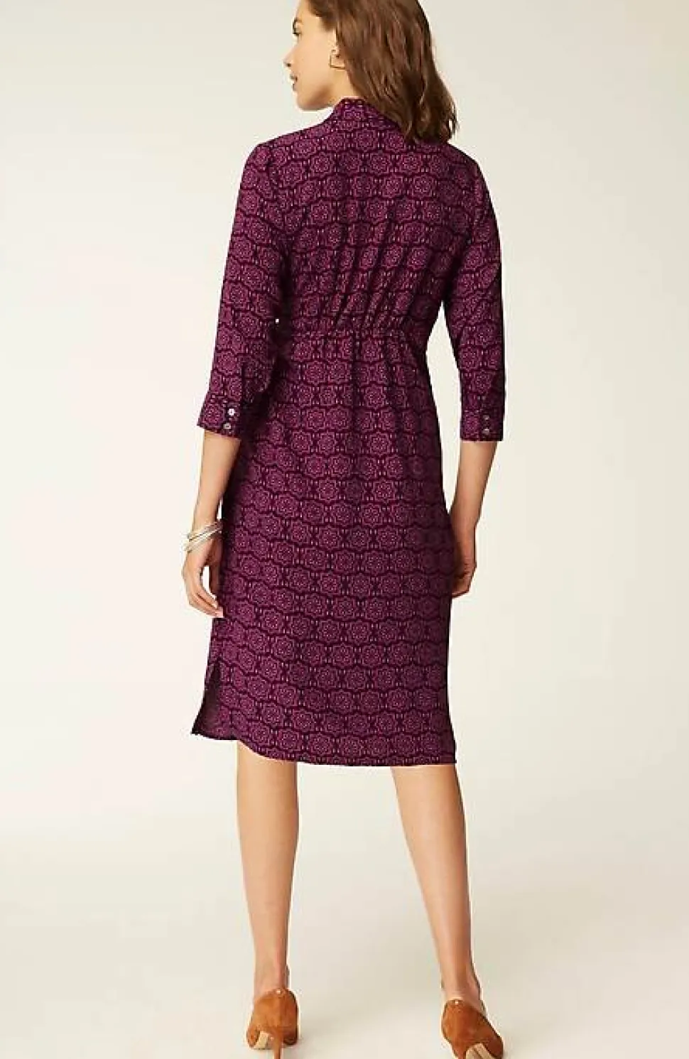 Wearever Shirred Tie-Front Dress | Jjill