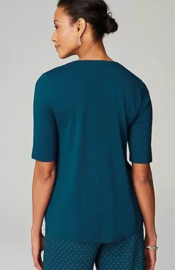 Wearever Shirred-Shoulder Top | Jjill
