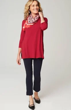 Wearever Shirred-Yoke Split-Neck Tunic | Jjill