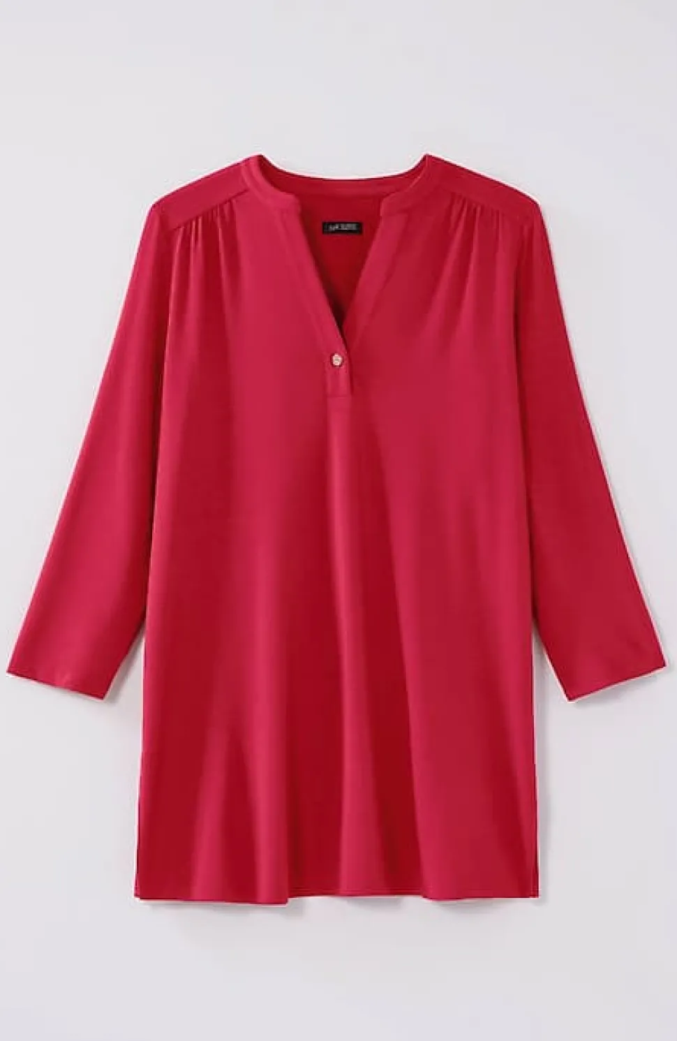 Wearever Shirred-Yoke Split-Neck Tunic | Jjill
