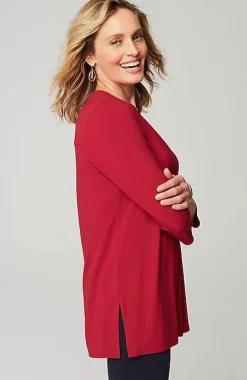 Wearever Shirred-Yoke Split-Neck Tunic | Jjill