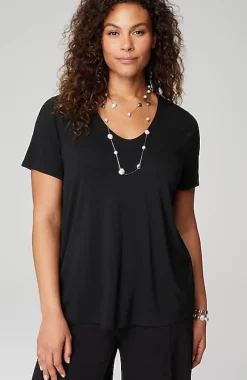 Wearever Soft-V-Neck Tee | Jjill