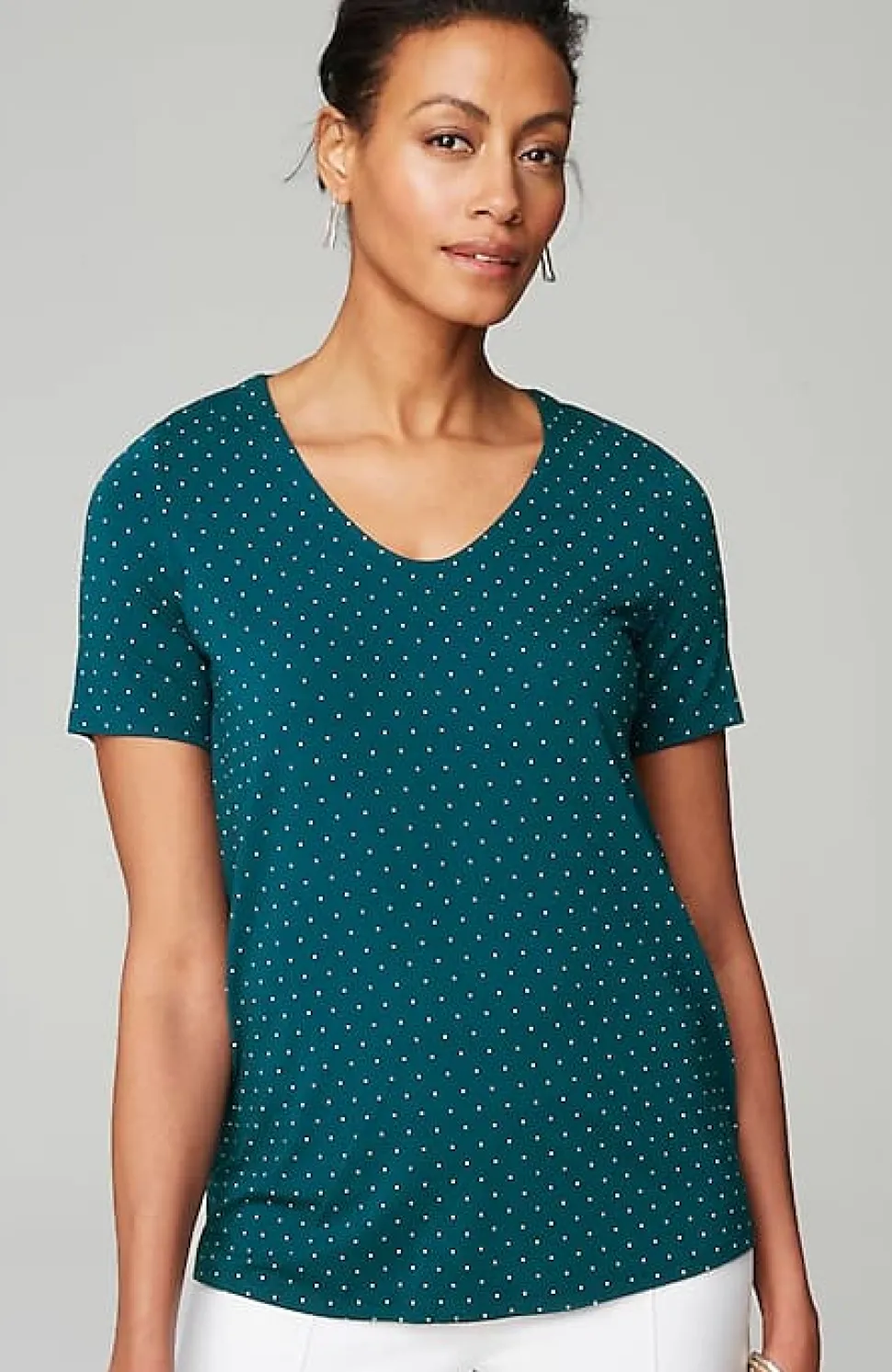 Wearever Soft-V-Neck Tee | Jjill