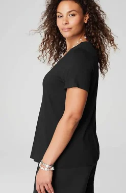 Wearever Soft-V-Neck Tee | Jjill