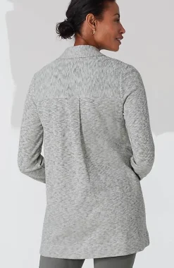 Wearever Textured Button-Front Tunic | Jjill