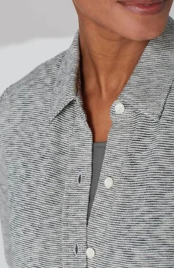 Wearever Textured Button-Front Tunic | Jjill