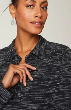 Wearever Textured Button-Front Tunic | Jjill