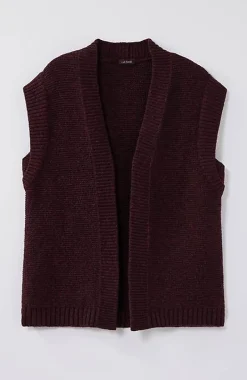 Wearever Textured Open-Front Sweater-Vest | Jjill