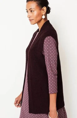 Wearever Textured Open-Front Sweater-Vest | Jjill