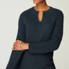 Wearever Textured Split-Neck Sweater | Jjill