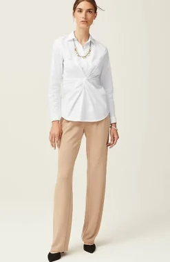 Wearever Twisted-Front Shirt-Collar Top | Jjill