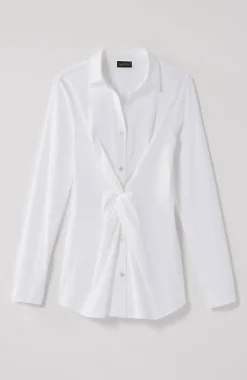 Wearever Twisted-Front Shirt-Collar Top | Jjill