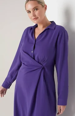 Wearever Twist-Front Shirtdress | Jjill