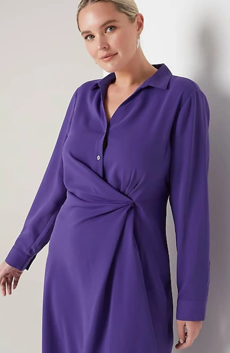 Wearever Twist-Front Shirtdress | Jjill