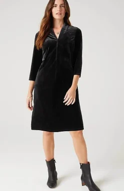 Wearever Velvet-Knit Dress | Jjill