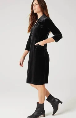 Wearever Velvet-Knit Dress | Jjill
