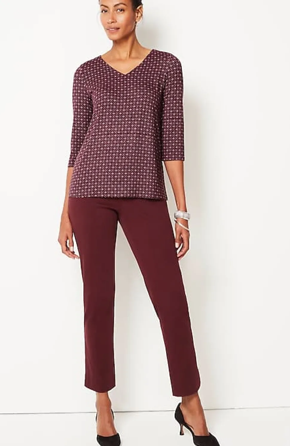 Wearever V-Neck Ballet-Sleeve Top | Jjill