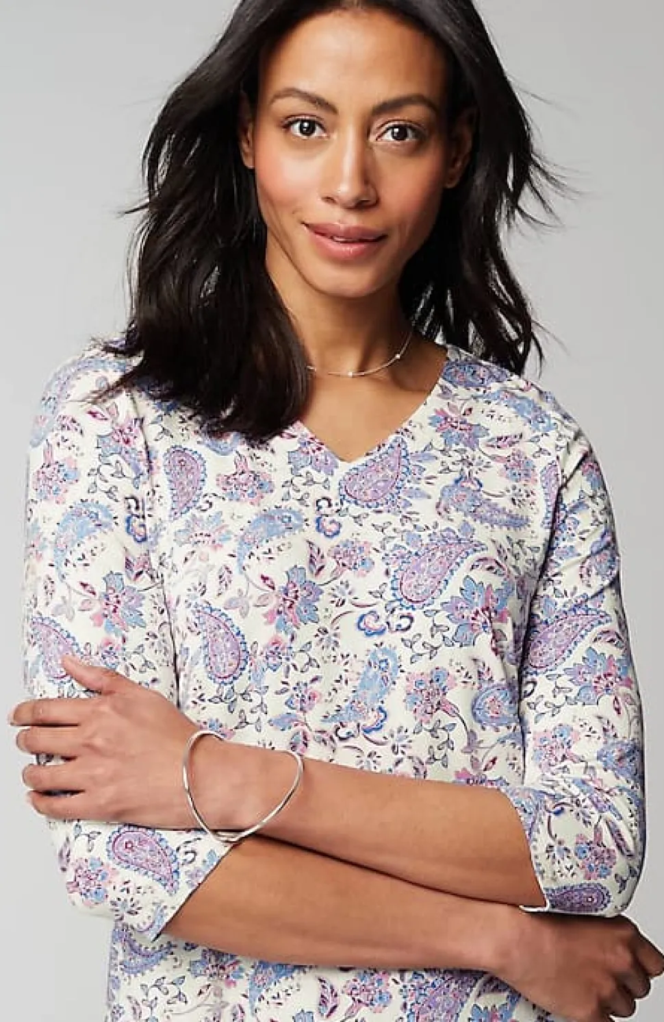 Wearever V-Neck Ballet-Sleeve Top | Jjill