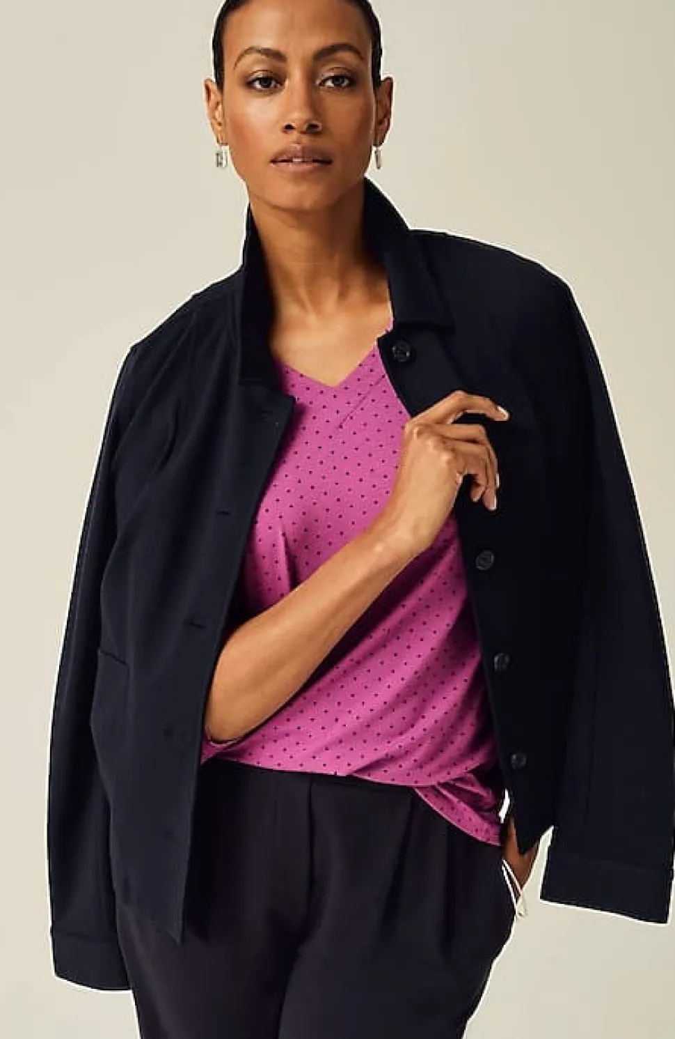 Wearever V-Neck Ballet-Sleeve Top | Jjill