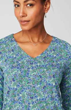 Wearever V-Neck Ballet-Sleeve Top | Jjill