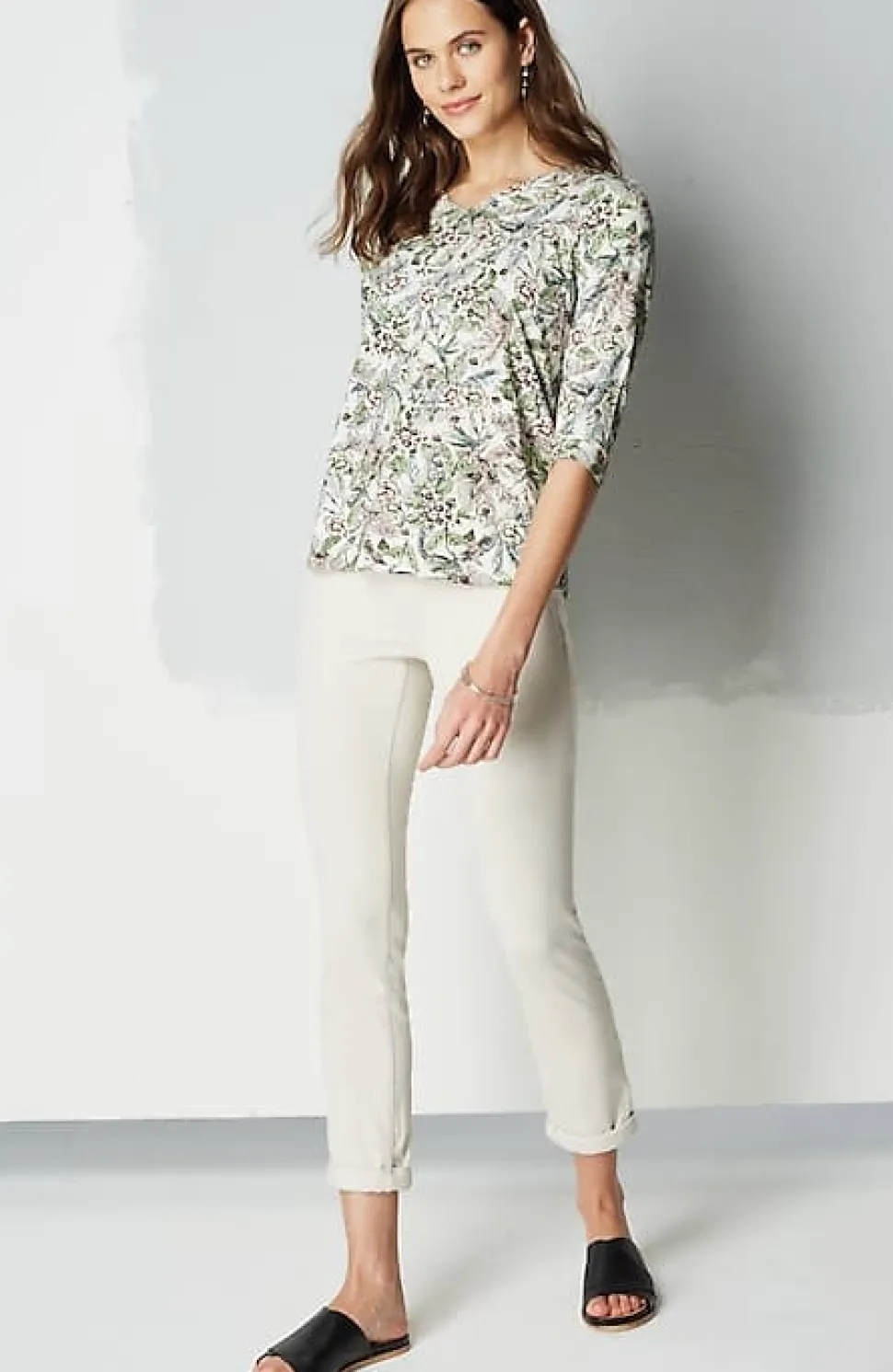 Wearever V-Neck Ballet-Sleeve Top | Jjill